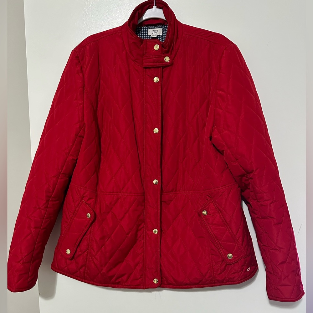Women’s Red quilted jacket XXL